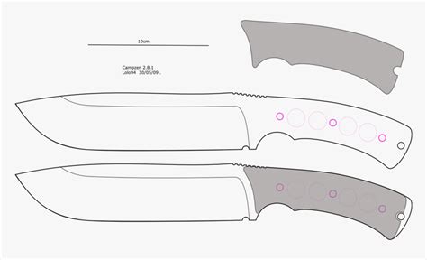 Free knife design template of japanese kitchen knives western chef knives and outdoor utility knives. Camp Knife Design Template, HD Png Download - kindpng