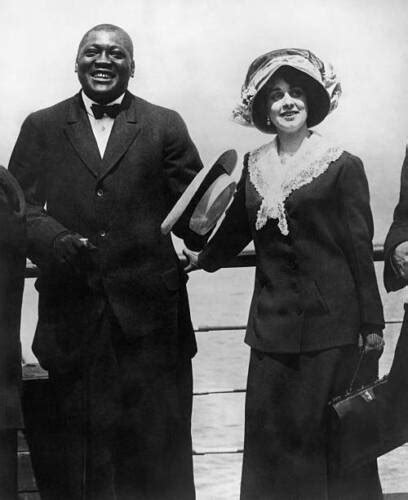 boxer jack johnson and wife aboard ship old boxing photo ebay