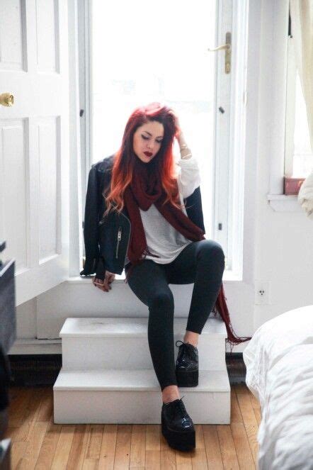 Luanna Perez Edgy Outfit For Fallwinter In Love With Her Ombre Hair Street Style Grunge