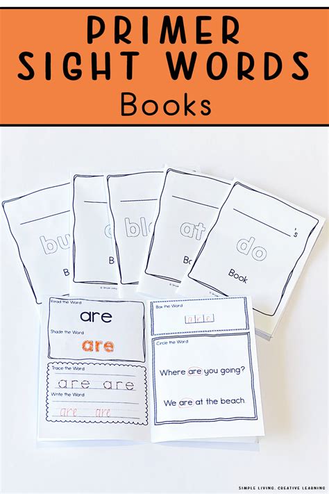 Primer Sight Words Books Simple Living Creative Learning