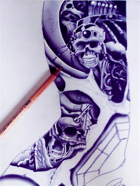 Biomech Skulls Tattoo By Rickzor1983 On Deviantart
