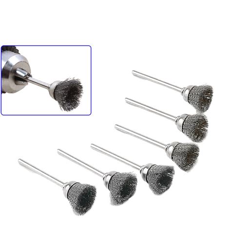 Sliver 10pcs Steel Wire Wheel Brushes Dremel Accessorie For Rotary