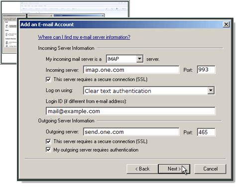 Setting Up Windows Live Mail Support