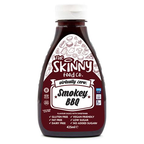 The Skinny Food Co Smokey Bbq Flavour Sauce With Sweetener 425ml