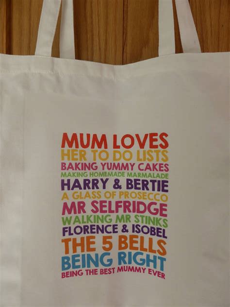 personalised mum loves tote bag by pickle pie ts