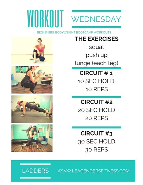 Workout Wednesday Bodyweight Bootcamp Rep Ladder Circuit — Lea Genders