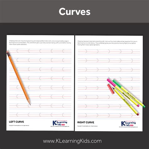 Curved Lines Worksheets For Prewriting Skills