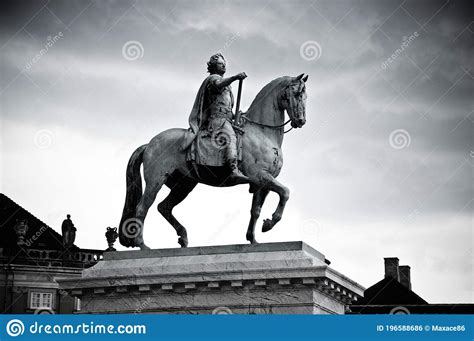 Copenhagen Denmark Bronze Equestrian Statue Of King Frederick V In