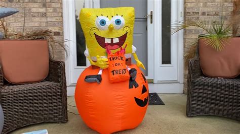 Spongebob Halloween Inflatable Spongebob Squarepants Inflatable Halloween Costume One Size