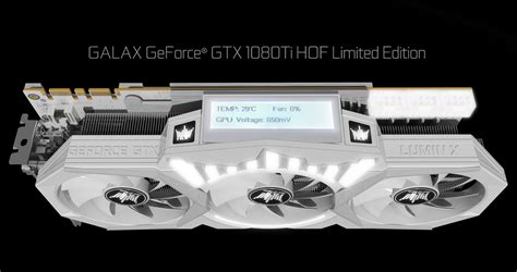 Galax Teases Gtx 1080 Ti Hof With Lcd Display And 123 Power Phase
