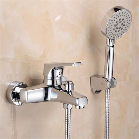 Change the faucets for the bathtub and shower. Wall Mounted Bathroom Faucet Bath Tub Mixer Tap With Hand ...