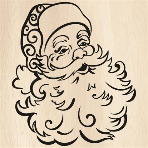 Santa Claus Svg Christmas Png Merry Christmas Vector File Png