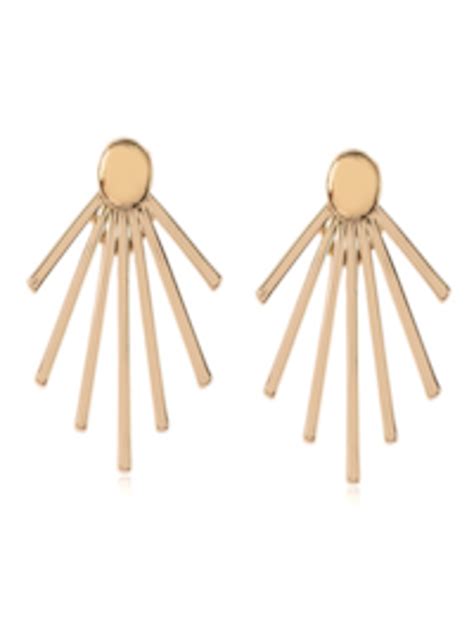 Buy Urbanic Gold Toned Circular Studs Earrings Earrings For Women