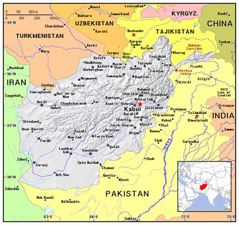 Political Map Of Afghanistan Afghanistan Political Map