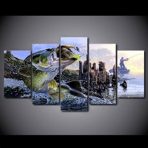 Fishing Canvas Print Wall Art Lucid Crafts Customized Canvas Art