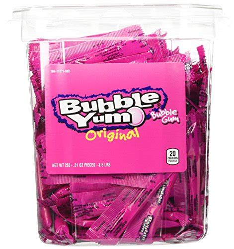 Candy And Chocolate Bubble Yum Bubble Gum Original 10 Piece Packages