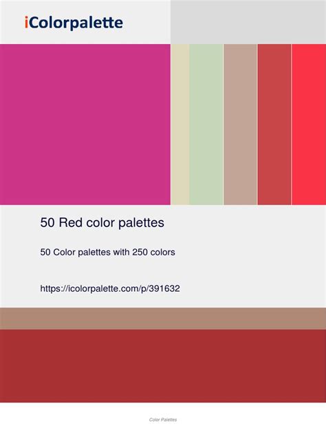 50 Red Color Palettes 1 391632 Pdf Color