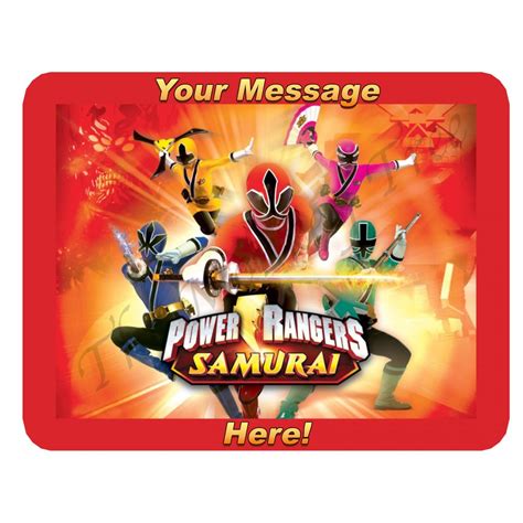 Power Rangers Edible Cake Image Topper Can Be Personalised The
