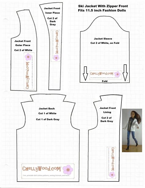 Template Beginner Printable Barbie Clothes Patterns Web Where To