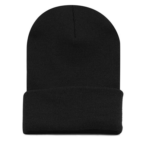 1300 Winter Unisex Plain Ski Beanie Knit Skull Hat Black