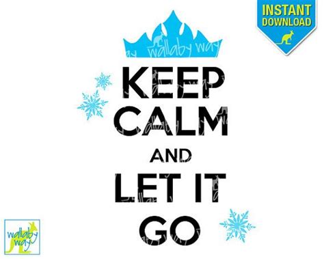 Keep Calm And Let It Go Disney Frozen Iron On Transfer Or Use As Frozen