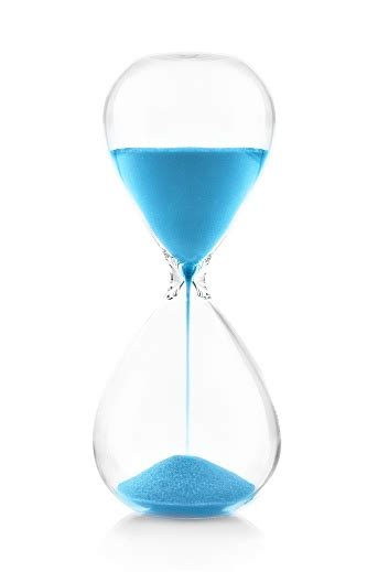 Blue Hourglass On White Close Up Stock Photo Download Image Now Istock