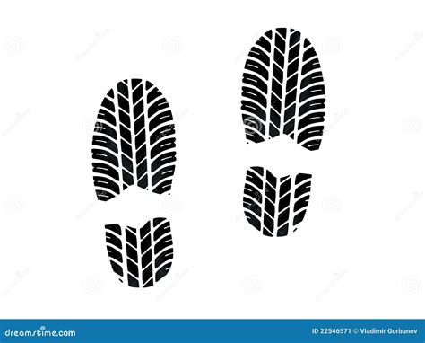 Footprint With Tires Tread Stock Illustration Illustration Of Isolated