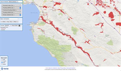Get Daily Maps Of Flooding In California From Floodscan Verisk S Atmospheric And Environmental