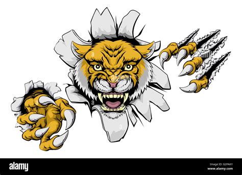 Animated Wildcat Mascot Clipart