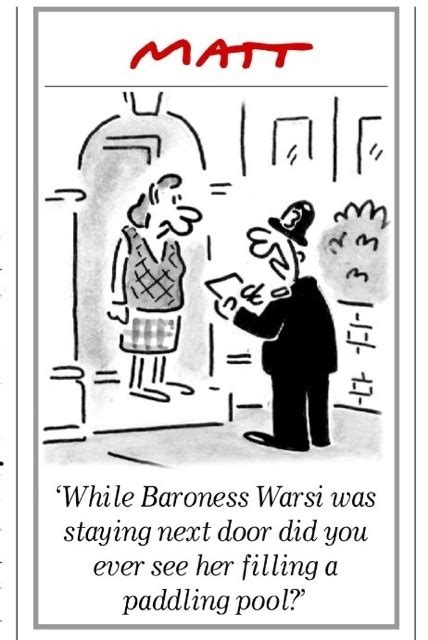 Splendid Matt Cartoon Today In The Daily Telegraph Baroness Warsi
