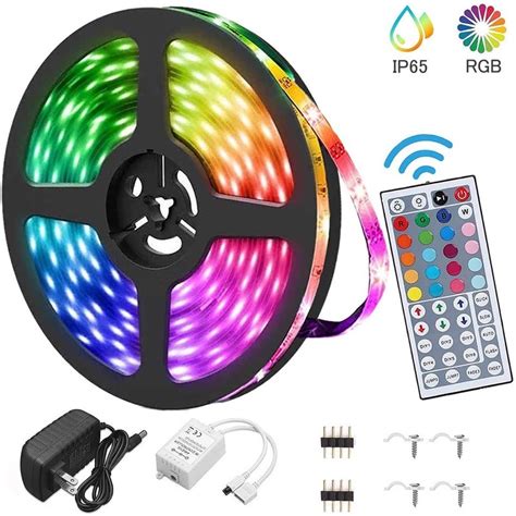 Led Light Strip 5m 3528 Rgb With 24 44 Keys Remote Controller Non