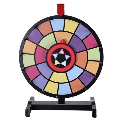 Round Tabletop Color Prize Wheel Spinning Game Editable Fortune Design