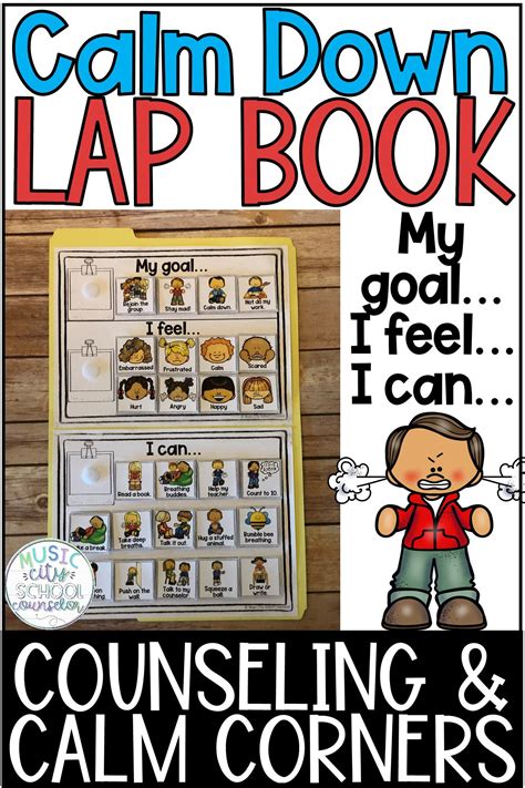 calm down and coping skills lap book for counseling sel and calm corners anger management