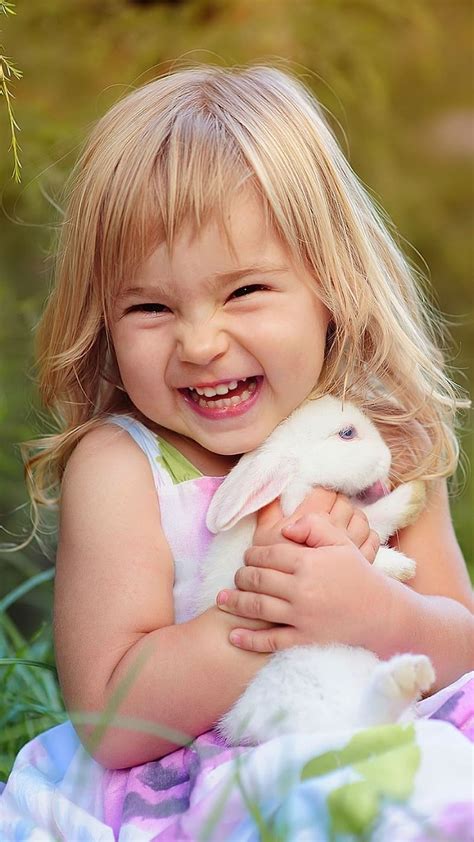 1080p Free Download Cute Baby Live Sitting With Bunny Baby Girl