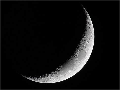 Croissant De Lune Endor Moon Glow Black N White Black Walls Moon