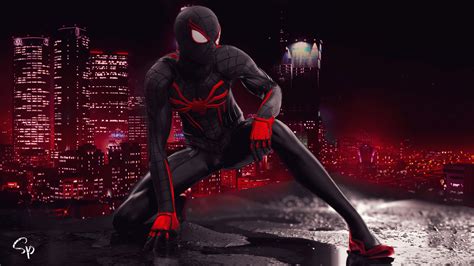 1920x1080 Spider Man Red And Black Suit Art 1080p Laptop Full Hd