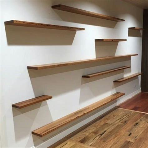 20 Natural Wood Floating Shelves