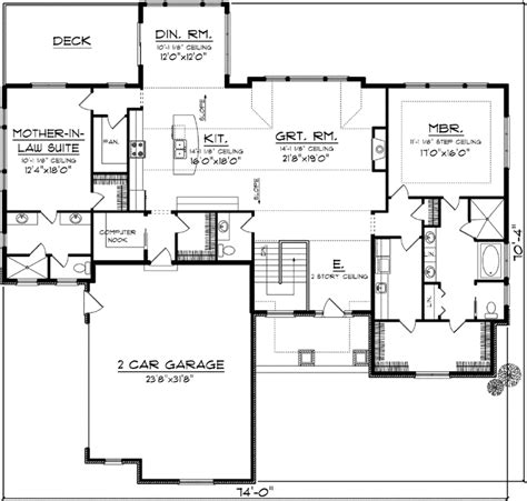 Bungalow House Plan 2 Bedrooms 2 Bath 2598 Sq Ft Plan 7 1149