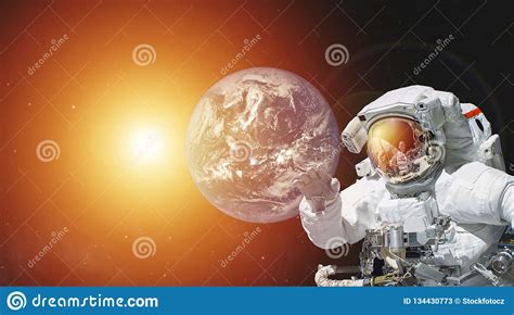 Planet Earth And Astronaut Stock Image Image Of Nebula