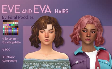 Isla Hair Ts4 Maxis Match Cc Feral Poodles Sims 4 Custom Images And