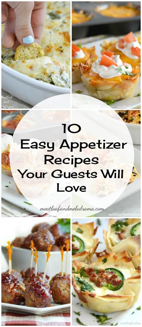 These menus add flexibility and diversity. 10 Easy Appetizer Recipes | Easy appetizer recipes, Appetizers easy, Appetizer recipes