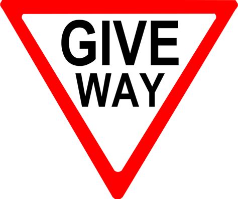 Free Clipart Give Way Sign Leomarc