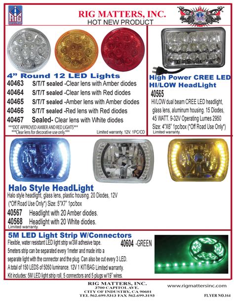 New Led Lights And Headlight Rig Matters Inc