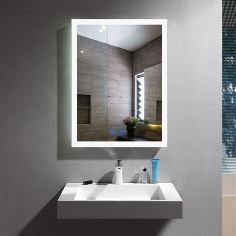 Decoraport 20 X 28 Inch Led Bathroom Mirror With Touch Button Anti Fog Dimmable Vertical