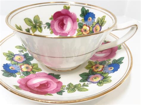 Paragon Tea Cup And Saucer Double Warranty Pink Rose Cups English Bone China Cups Antique