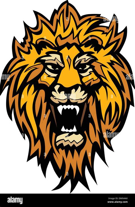 Lion Head Graphic Mascot Illustration Stock Vector Image And Art Alamy