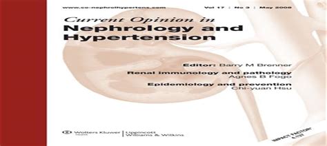 Hypertensive Nephrosclerosis Current Opinion In Nephrology And