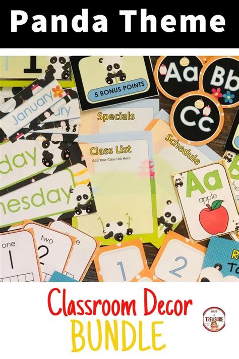 Panda Theme Classroom Decor Bundle Video Video Classroom Themes