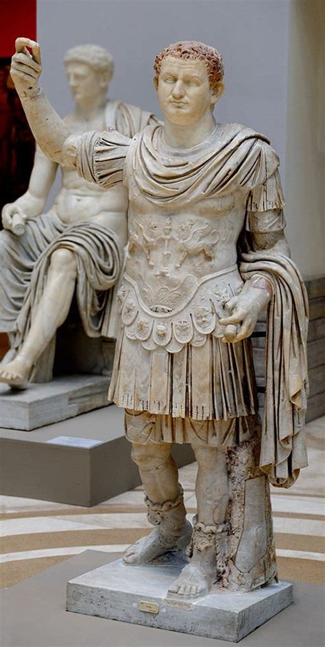 Roman Cuirassed Statue Of Emperor Titus Object Is Made Of White Marble