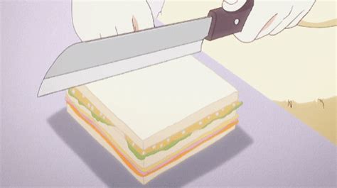 Anime Cutting Idiot Sandwich In Half 